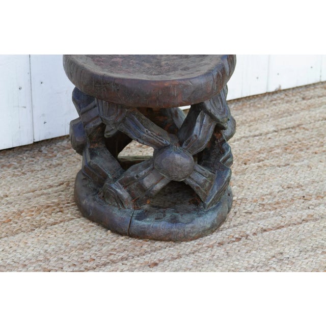 Wood Antique Bamileke Spider Stool For Sale - Image 7 of 10
