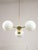 Mid-Century Modern Italian Pendant Light in Brass and Opaline Glass, 1960s For Sale - Image 12 of 15