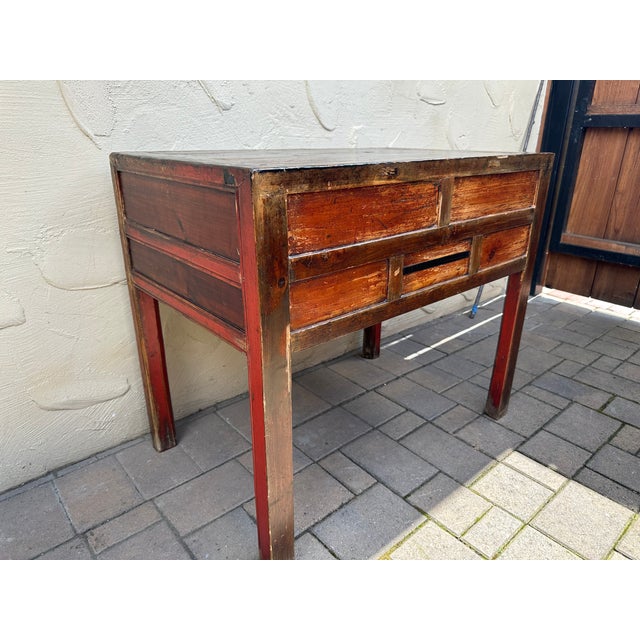 Antique Chinese Lacquered Ming Style Desk For Sale - Image 4 of 12