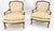Down Filled Cushions Silk Like Upholstery Carved Legs French Lounge Chairs - A Pair For Sale - Image 10 of 12