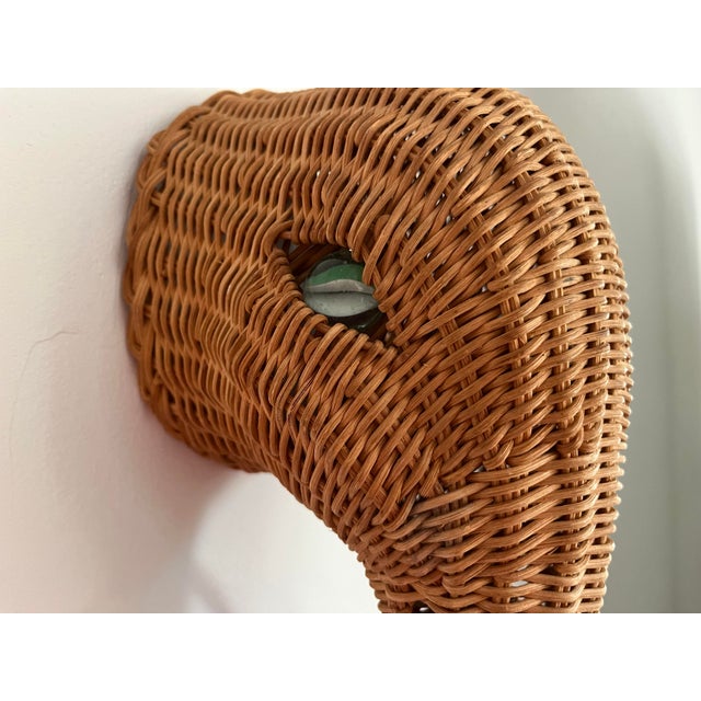 Gabriella Crespi Wicker Elephant Towel Holder, C1970 For Sale - Image 4 of 10