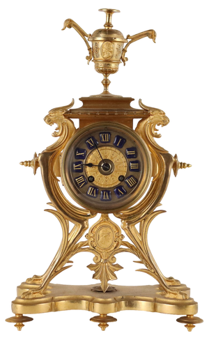 Golden Bronze Support Clock