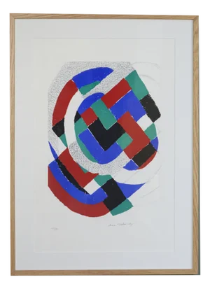 Sonia Delaunay, Untitled, 1971, Lithograph, Framed