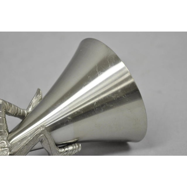 Vintage Royal Order of Jesters Figural Pewter Metal Award Renaissance Goblet For Sale - Image 10 of 14