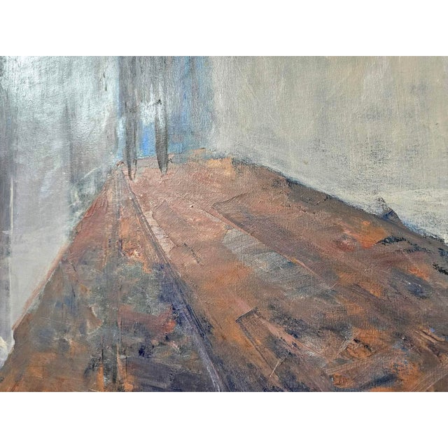 1960s Large Mid-Century Modernist Figurative Oil Painting, Signed, Circa 1960 For Sale - Image 5 of 13