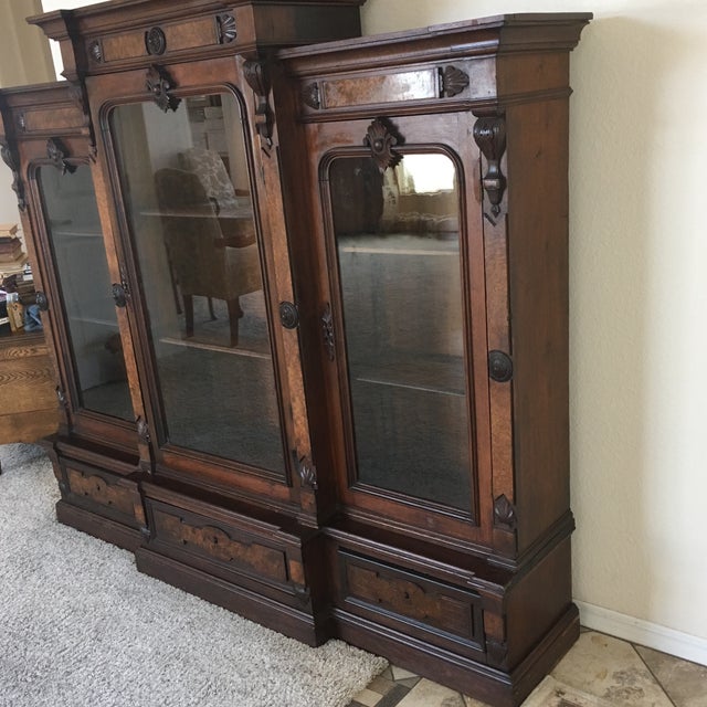 Victorian 19th Century Victorian Bookcase/Display Cabinet For Sale - Image 3 of 13
