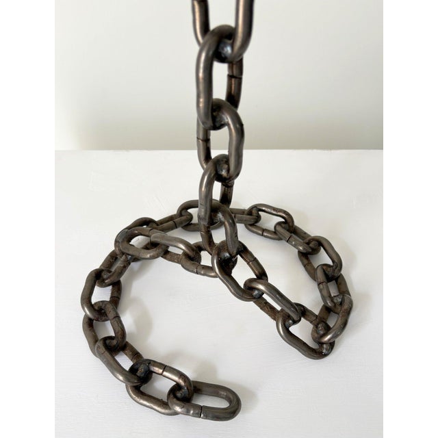 Brutalist Chain Link Candleholder, 1960s For Sale - Image 4 of 6
