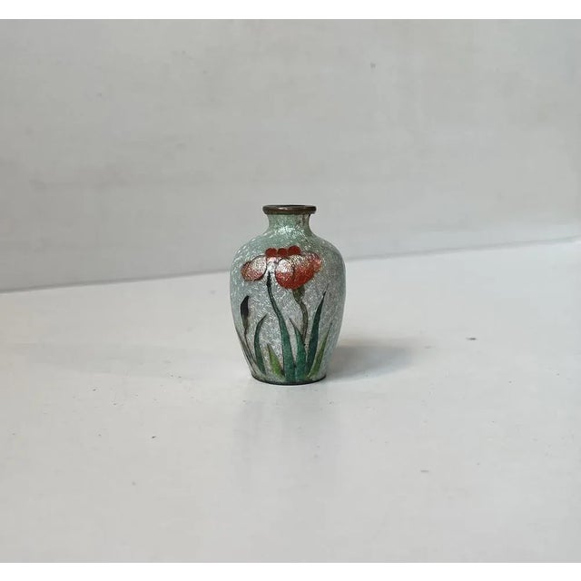 1920s Japanese Ginbari Perfume Vase in Cloisonne Enamel, 1920s For Sale - Image 5 of 5