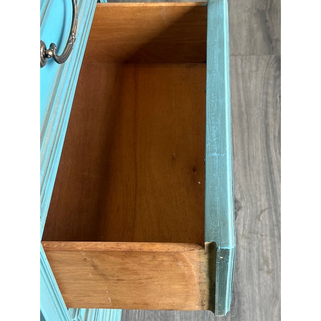 1970s 1970s French Provincial Lingerie Chest of Drawers in Pastel Blue. For Sale - Image 5 of 7