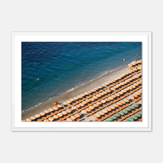 Contemporary Positano VI by Natalie Obradovich in White Framed Paper, Medium Art Print For Sale - Image 3 of 3