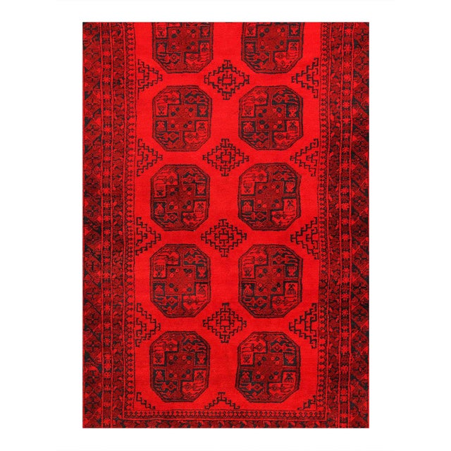 Tekke rug is a type of handmade floor-covering textile traditionally originating in Russia. The piece was hand-knotted...
