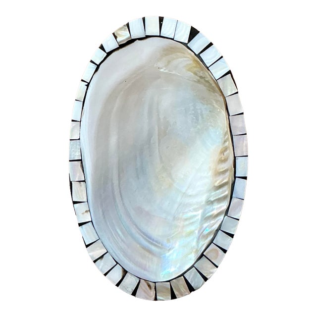 Vintage Boho Capiz Shell Bowl For Sale