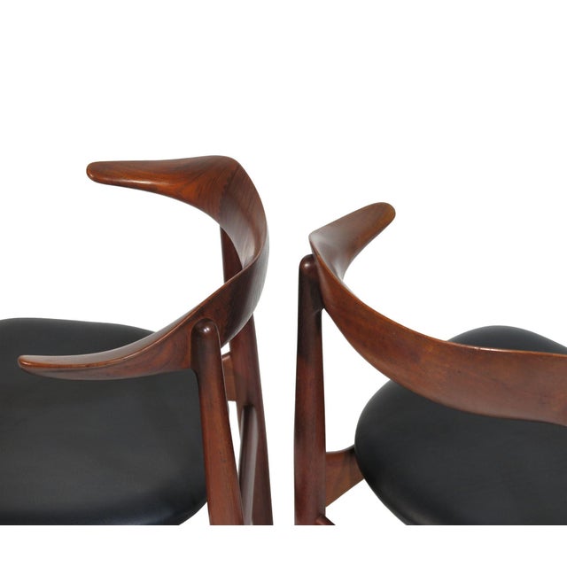 Pair of Teak Horn Chairs Attributed to Kurt Færch for Slagelse, 1958, Restored For Sale - Image 15 of 16