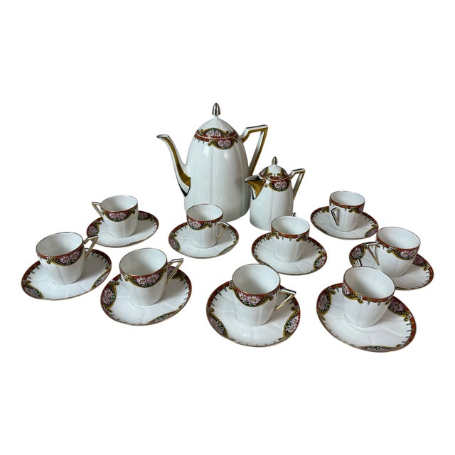 Art Deco Service from Limoges, 1930s, Set of 11 For Sale