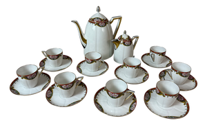 Art Deco Service from Limoges, 1930s, Set of 11