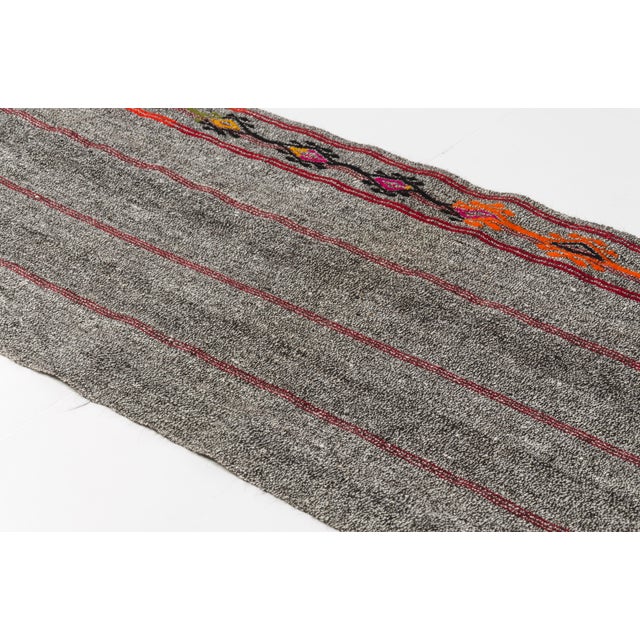 1950s Mid 20th Century Minimalist Striped Runner For Sale - Image 5 of 7