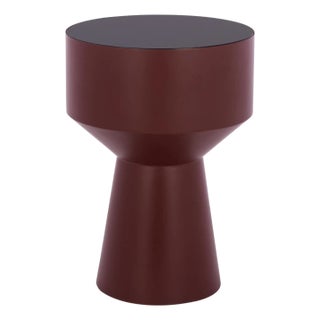 Sumiko Accent Table in Black / Bordeaux For Sale