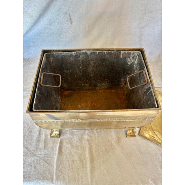 Late 19th Century English Brass Fireplace Box For Sale - Image 11 of 12