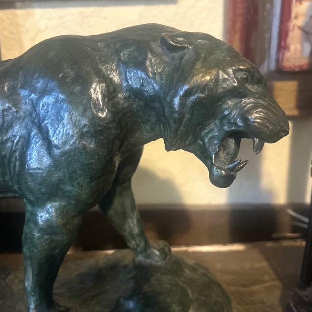 American 1940s Bronze Sculpture of a Panther by r.h. Rockwell For Sale - Image 3 of 12