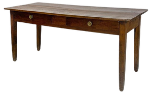 Italian Wood & Brass Dining Table, 1900s