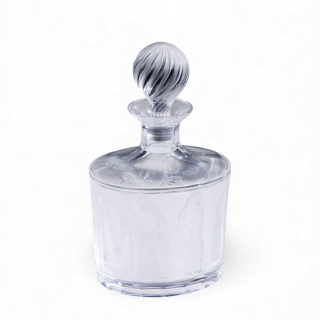 Late 20th Century Lalique French Femmes Crystal Set of Decanter and Tumbler Glasses For Sale - Image 10 of 11