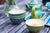 2010s Handcrafted Blue & Green Cereal Bowls - Set of 4 For Sale - Image 5 of 7