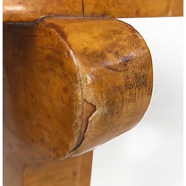 Brown 1920s Grained Austrian Biedermeier Burlwood Table and 2 Chairs -Set of 3 For Sale - Image 8 of 13