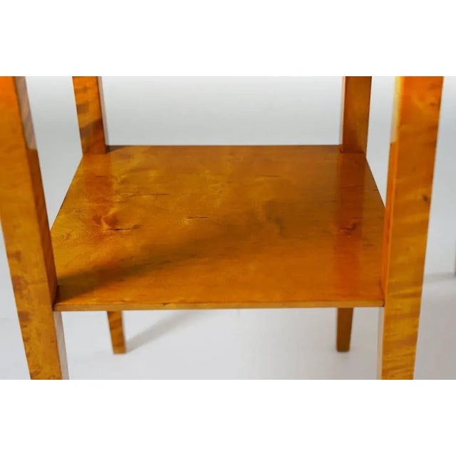 Swedish Birch and Marble Bedside Tables, 1930s, Set of 2 For Sale - Image 13 of 17