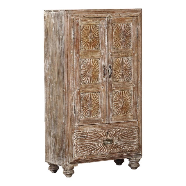 Antique Anglo-Indian Teakwood Small Armoire For Sale