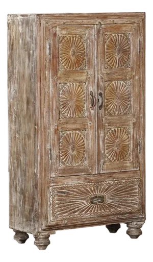 Antique Anglo-Indian Teakwood Small Armoire