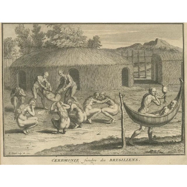 Paper Funeral Ceremonies of the Orinoco and Brazilian Indigenous Peoples, 1734, Paper For Sale - Image 7 of 10
