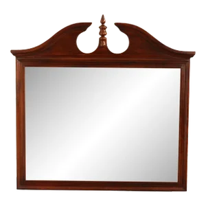 Crescent Chippendale Style Cherry Dresser Mirror