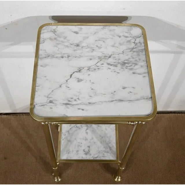 Art Deco Marble and Brass Trolley, 1920s For Sale - Image 4 of 13