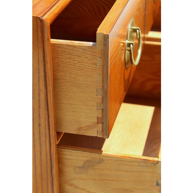 1970s Century Furniture Chin Hua 9-Drawer Dresser by Raymond Sobota – Asian-Inspired Mid-Century Modern Oak Credenza For Sale - Image 14 of 18