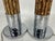 Wood Pair of Modernist Polished Chrome and Cork Table Lamps For Sale - Image 7 of 12