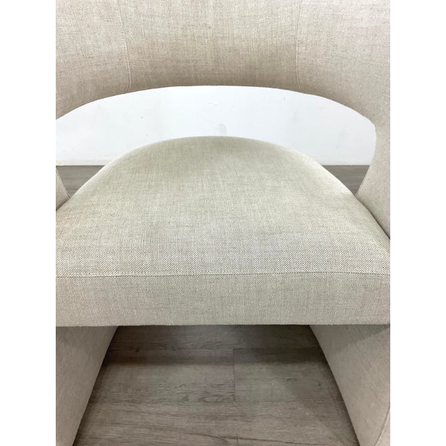 Textile Caracole Modern Light Khaki Soft Balance Lounge Chairs Pair For Sale - Image 7 of 7