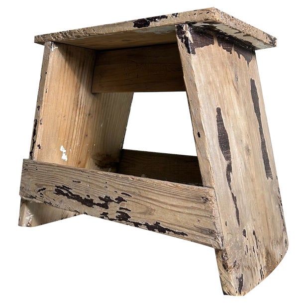 Vintage Wooden Stool, Japan, 1950s For Sale