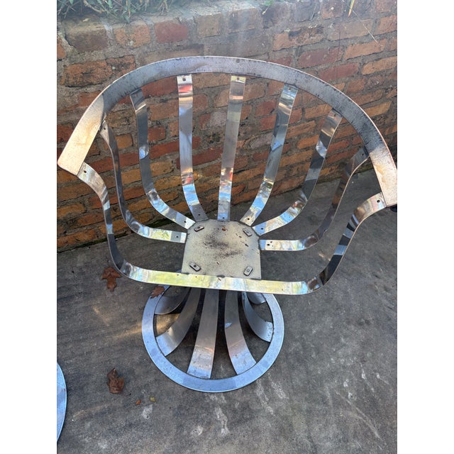 Herbert Saiger for Russell Woodard Mid Century Modern Swivel Chairs - Set of 4, Attributed For Sale In Atlanta - Image 6 of 10