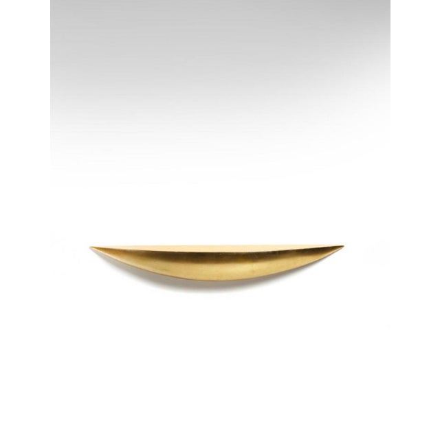 1970s Wall Console Bowl Model in Wood and Gold Leaf by Marco Bagnoli for Memphis, 1970s For Sale - Image 5 of 5