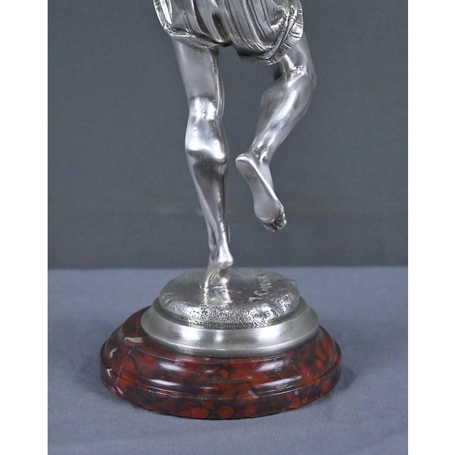 A. Carrier, The Neapolitan Mandolin Player, Late 19th Century, Silvered Bronze For Sale - Image 16 of 18