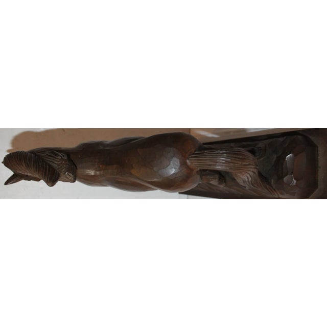 Wood Amazing Hand-Carved Wood Horse For Sale - Image 7 of 9