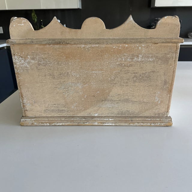 Shabby Chic Vintage Bread Bin With Shelf for Recipes For Sale - Image 3 of 9