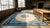Beige Cute Beige Background and Blue Border Color Traditional Medallion Design Antique Chinese Peking Rug For Sale - Image 8 of 8