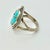 1970s Vintage Southwestern Navajo Boho Chic Sterling Leaf & Turquoise Ring, Size 7.25. For Sale - Image 10 of 10