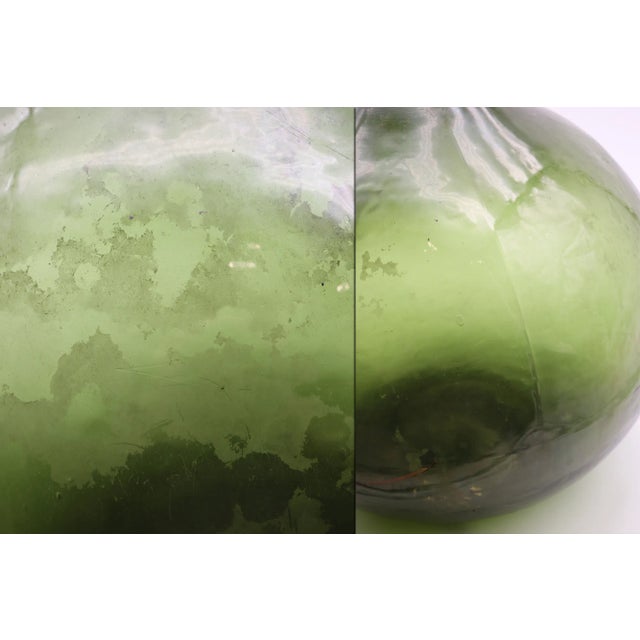 19th Century Large Antique Blown Glass Portuguese Demijohn For Sale - Image 11 of 12