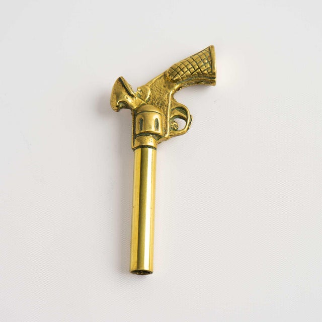 Vintage Brass Revolver Corkscrew & Bottle Opener For Sale In New York - Image 6 of 13