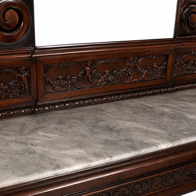 Brown 19th Century Art Nouveau Venetian Console & Mirror from Testolini e Salviati For Sale - Image 8 of 18