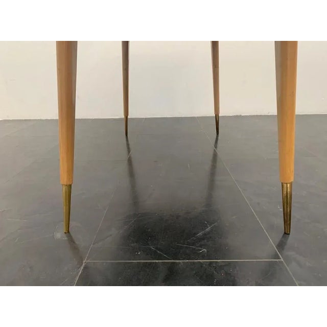 Round Maple & Fuchsia Top Table, 1950s For Sale - Image 10 of 12