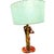 1950s Mid-Century Modern Hand Painted Hawaiian Hula Resin Table Lamp by Santana W/ Wipplestitch Shade For Sale - Image 4 of 10