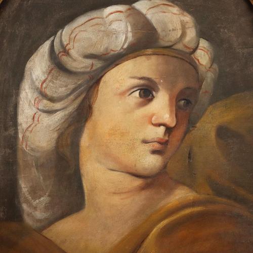 Unknown, Sibyl, Oil on Panel, Framed For Sale - Image 3 of 9